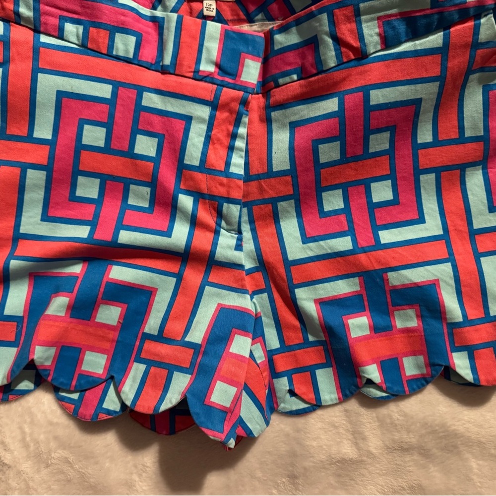 Crown & Ivy High Waist Blue and Pink Shorts